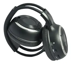 Headphone nirkabel IR inframerah, headphone nirkabel otomotif Dual Channel lipat Universal untuk DVD mobil dengan 3.5mm