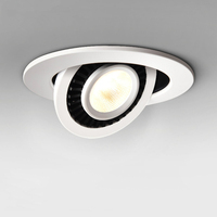 Projecteur COB encastré rond à angle rotatif 3W 5W 7W 12W 15W noir blanc boîtier éclairage commercial LED plafonnier
