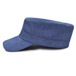 Gorra de Capitán de Mezclilla de Algodón de Moda Primavera-Verano al por Mayor, Gorra Plana para Hombre, Gorra Deportiva de Corona Plana - Product Image 5