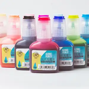 Superior Multi Colors Alcohol Based Printing Refill Ink with Imported Pigment