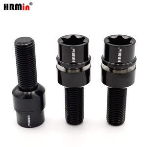 HRMin Nouveau boulon de roue <span class=keywords><strong>antivol</strong></span> en titane Gr5 avec rondelle flottante noire M14*1.5*30mm pour voiture de course <span class=keywords><strong>Porsche</strong></span> - Product Image 5
