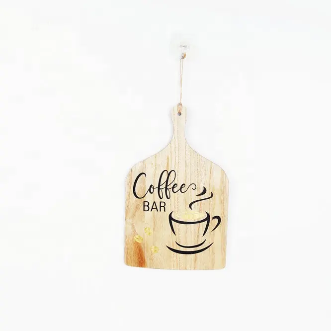 Nieuwe Creatieve Thuis Houten Ambachten Lijst Home Decoratie Koffie Winkel Kleine Houten Opknoping Hanger Koffie Bar Decor