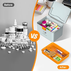 <span class=keywords><strong>Caja</strong></span> de Almacenamiento de Plástico Glosen 9669 de Doble Capa, Gran Capacidad, <span class=keywords><strong>18</strong></span> <span class=keywords><strong>Litros</strong></span>, Rosa/Azul, para Uso en el Hogar, Hotel u Hospital - Product Image 4