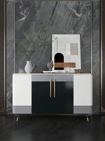 Meuble de rangement d'entrée moderne de luxe haut de gamme en acier inoxydable et bois de manguier, réglable, pour salon, 2-4 compartiments