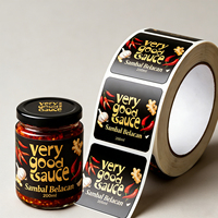 Étiquette personnalisée pour bouteille de sauce piquante, autocollant en vinyle imperméable et résistant à l'huile pour pot de pâte de chili, pour emballage alimentaire, marque de premier plan PT