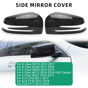 Cubiertas de Espejos de Fibra de Carbono para Mercedes-Benz, Juego Completo para W204 W213 W222, Material ABS con Instalación con Cinta 3M - Product Image 3