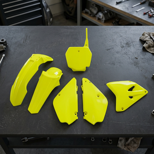 XFUN 2000-2025 per RM 85 giallo Fluo Kit di plastica Restyling accessori moto italia - Product Image 3