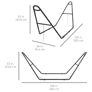 Supporto amaca da 126 pollici a parete per uso interno ed esterno sedia a dondolo a soffitto appeso a casa palestra non Include amaca - Product Image 2