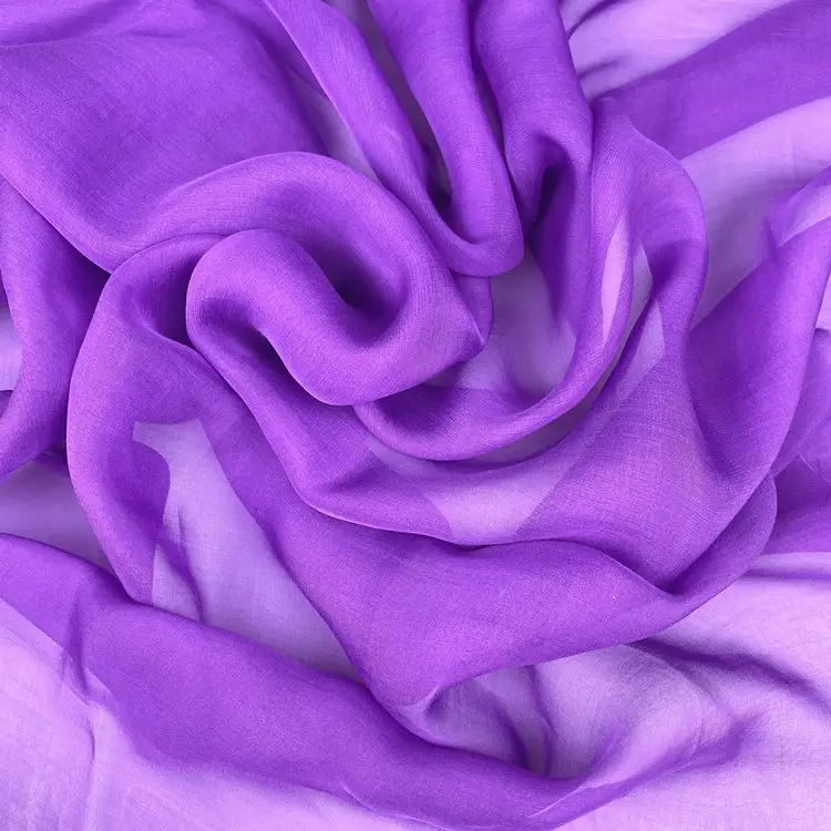 100% pure silk fabric 6mm 140cm plain dyed silk chiffon fabric for scarf or dress transparent silk fabric wholesale