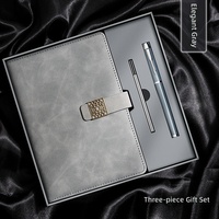 Ensemble de carnet et stylo en cuir PU de qualité supérieure, ensemble de carnet pour réunions d'affaires, ensemble cadeau, commande en gros pour les équipes d'entreprise, fournitures quotidiennes