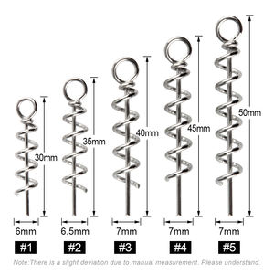 Spinpoler Accessoires de pêche : Broche de centrage pour leurres, Crochet de montage pour crank rig, Aiguille de verrouillage fixe, Verrou de torsion à ressort - Product Image 3