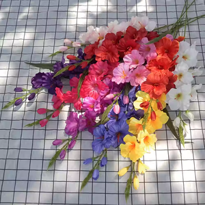 Fleurs artificielles de gladiolus réalistes de 78 cm, réutilisables, à tige unique, pour la <span class=keywords><strong>d</strong></span>écoration des centres commerciaux et des festivals (vente en gros) - Product Image 4