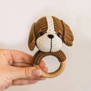Mordedor de perro <span class=keywords><strong>para</strong></span> bebé, juguete <span class=keywords><strong>para</strong></span> bebé, regalo <span class=keywords><strong>para</strong></span> bebé, Pastor Alemán, juguete de ganchillo - Product Image 6