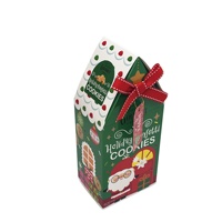 Boîte en carton pliable en forme de maison de marque Shaher pour la vente en gros, avec ruban et étiquette personnalisée, idéale pour les fêtes