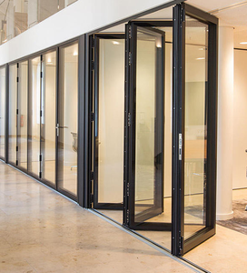 Puertas Plegables de Acordeón VOBO, Puerta de Aluminio Resistente a Impactos, Doble Vidrio Upvc, Resistente a Huracanes, Plegable para Patio - Product Image 1