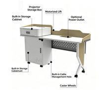 Pupitre mobile multifonctionnel en bois pour conférences, formations, podium de conférencier, plateforme portable, bureau d'école, salle de classe, style minimaliste