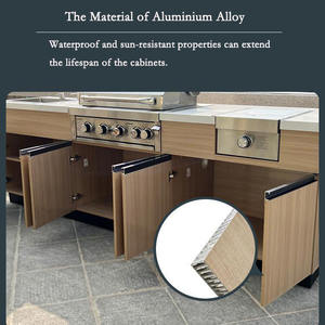 Protezione solare esterna e armadio Barbecue impermeabile, sportello per il funzionamento <span class=keywords><strong>del</strong></span> Barbecue, materiale in lega di alluminio armadi da <span class=keywords><strong>cucina</strong></span> - Product Image 3