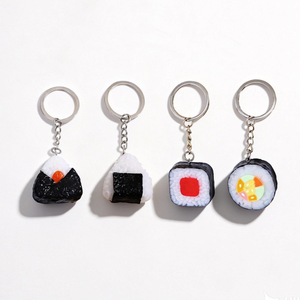 Llavero con Colgante de Bola de Arroz Onigiri Artificial, Estilo Cocina Japonesa, para Regalos de Fiesta o Promoción de Restaurantes - Product Image 1