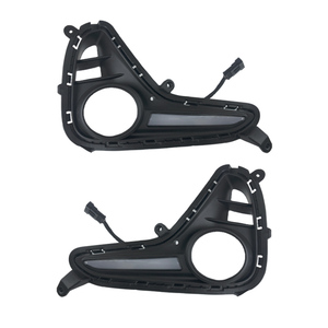 Luz Antiniebla Delantera para Automóvil <span class=keywords><strong>HYUNDAI</strong></span> <span class=keywords><strong>GRAND</strong></span> <span class=keywords><strong>I10</strong></span> 2017 2018 <span class=keywords><strong>2019</strong></span>, Luces LED de Circulación Diurna con Señal de Giro - Product Image 1