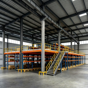 Système de plancher en mezzanine modulaire robuste pour plateforme de stockage en entrepôt - Product Image 1