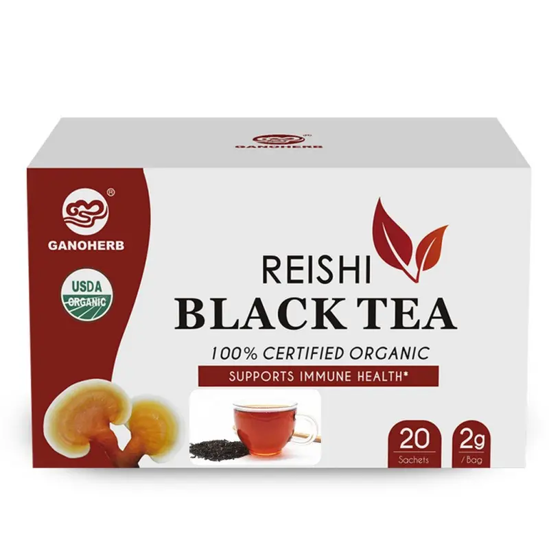 Reishi Mushroom Black Tea 2 Grams 20 Sachets Chinese Health Herbal Tea