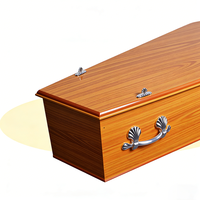 Ataúd Funerario de Madera de Álamo Sólido Europeo al por Mayor