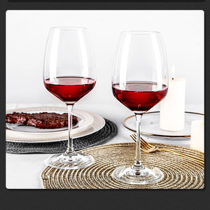 Czech Imported Lead Free Crystal <b>Wine</b> Glass 401 500ml Round Stemmed <b>Goblet</b> For Party Home Use - Product Image 1