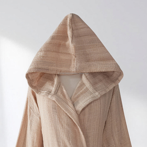 Peignoir unisexe 100% coton Best Seller Séchage rapide Vêtement de nuit d'été Tissu tissé respirant Léger Toute l'année ODM Fabriqué en Turquie - Product Image 3