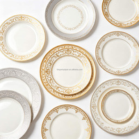 Assiettes en papier de luxe jetables pour mariages élégants, dîners et réceptions