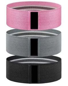 Ensemble de fitness pour femmes : Bande de résistance en polyester pour les hanches, 3 niveaux de résistance, pour entraînement et assistance aux tractions - Product Image 1