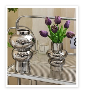 Vase en porcelaine argentée nordique, design créatif classique moderne, art floral de luxe, décoration de table basse et de jardin, <span class=keywords><strong>idées</strong></span> <span class=keywords><strong>cadeaux</strong></span> pour la maison - Product Image 5