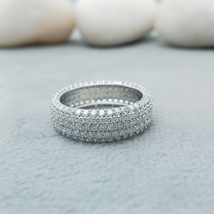 Bague de fiançailles et de mariage tendance pour femme, plaquée or 14 carats, avec diamant de laboratoire, cadeau d'anniversaire - Product Image 5