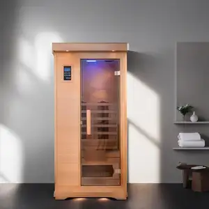 2024 Vhealth Special Offer One Person Far infrared Sauna Room Hemlock Sauna Room