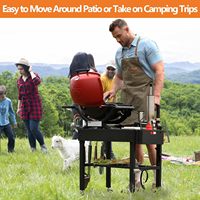 Chariot de gril pliant extérieur portable avec support de 17 \ "22 \" pour accessoires de barbecue Blackstone Griddle