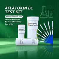 Kit de test rapide de l'aflatoxine B1 à haute sensibilité (20 tests) – Bandelettes de test de sécurité alimentaire pour céréales, noix, aliments pour animaux, huiles comestibles – Contrôle qualité quotidien
