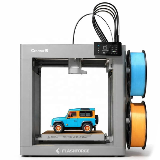 Flashforge Creator 5 Multi-color 3D Printer Auto Leveling High Speed 600mm/s Core-xy FDM 3D Printer