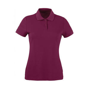 Polo en coton mélangé pour femme, boutonné devant, manches courtes, style décontracté, coupe sportive confortable et extensible, prêt pour le golf et le tennis - Product Image 1