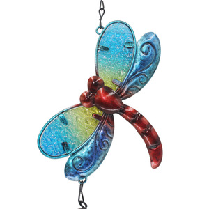 Campanas de viento de hierro modernas, diamantes pintados, colibríes de cristal, mariposas, libélulas, colgantes de Metal creativos para perchas de jardín - Product Image 5