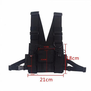Functionele tactische borsttas voor heren, modieus <span class=keywords><strong>bullet</strong></span> hip hop <span class=keywords><strong>vest</strong></span>, streetwear tas, heuptas, unisex zwarte chest rig tas - Product Image 2