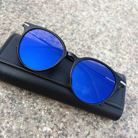 Lunettes photochromiques anti-lumière bleue photochromiques lunettes photochromiques pour homme TR90 Alloy Circle Transparent avec Qingqing Wholesale