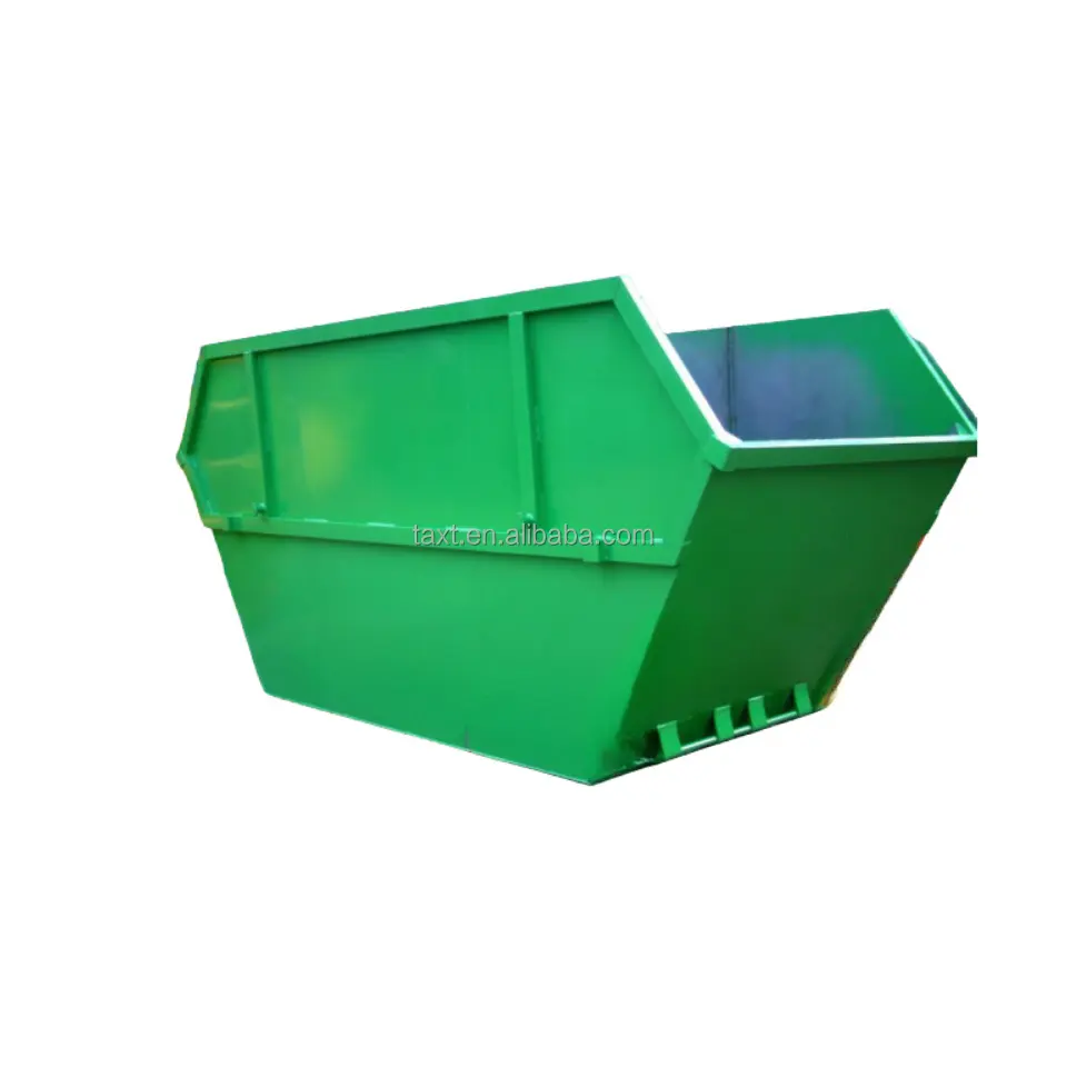 Lixeira com gancho para transporte de lixo, recipiente de 3 metros cúbicos, recipiente de lixo, descarte de lixo