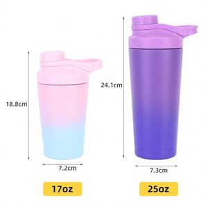 Vaso Térmico de Acero Inoxidable de Doble Capa, 25 oz, para Batidos de Proteínas, Portátil, con Tapa Mezcladora, Diseño Moderno - Product Image 4
