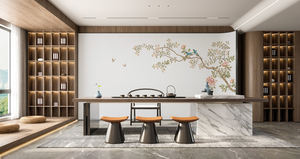 Özelleştirilmiş duvar doğa duvar 3d Chinoiserie ipek duvar kağıdı çin resim sanatı çiçek kuş bitki duvar kağıdı Sticker duvar kağıdı - Product Image 3