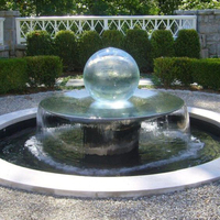 Garten Pool Landschaft Design Dekor 304/316SS Acryl Kugel Brunnen Skulptur Große Edelstahl Wasser brunnen Skulptur