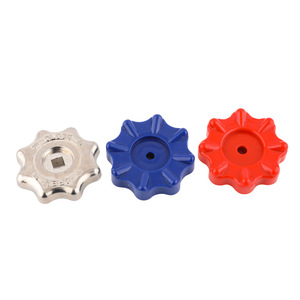 Air Conditioning Pressure Gauge Metal Knob Handwheel Plastic Switch Handle Blue Red Alloy Single Gauge Refrigerant Cap - Product Image 3