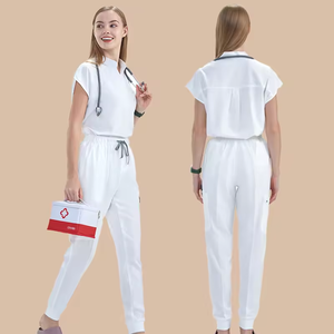 Marca de calidad superior Hospital Scrubs Uniforme Jogger Pantalón Moda Manga corta Scrubs Uniformes Conjuntos Uniforme colorido - Product Image 4