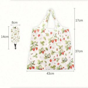 Eco-Friendly 900D Polyester Reusable Shopping <b>Bags</b> Wholesale Grocery <b>Foldable</b> Pouch with Geometric Pattern Custom Printed Nylon - Product Image 4