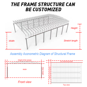 <span class=keywords><strong>Abri</strong></span> électrique pour couloir d'atelier principal d'usine, dimensions personnalisées, acier galvanisé, revêtement en poudre, PVC, tout temps, anti-rouille, arche - Product Image 6