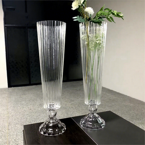 Jarrón alto <span class=keywords><strong>de</strong></span> <span class=keywords><strong>cristal</strong></span> transparente <span class=keywords><strong>para</strong></span> decoración <span class=keywords><strong>de</strong></span> boda, jarrón decorativo <span class=keywords><strong>de</strong></span> flores <span class=keywords><strong>grandes</strong></span>, florero <span class=keywords><strong>de</strong></span> trompeta, soporte <span class=keywords><strong>para</strong></span> mesa, centro <span class=keywords><strong>de</strong></span> mesa - Product Image 1