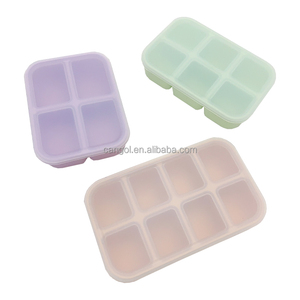 Tùy Chỉnh Silicone Thực Phẩm Tủ Đông Khay Với Nắp <span class=keywords><strong>Ice</strong></span> <span class=keywords><strong>Cube</strong></span> Khay Silicone Hộp Đồ Ăn Nhẹ Cho Trẻ Em Chia Bento Hộp Thực Phẩm Lưu Trữ Container - Product Image 2